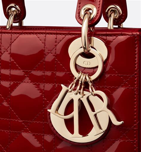 red patent lady dior|Small Lady Dior Bag Cherry Red Patent Cannage Calfskin.